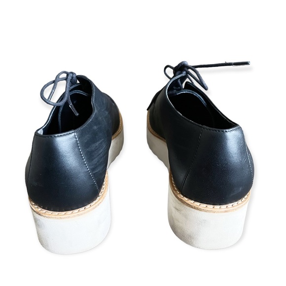 Vince Black Zina Leather & Suede Platform Loafers - Picture 4 of 6